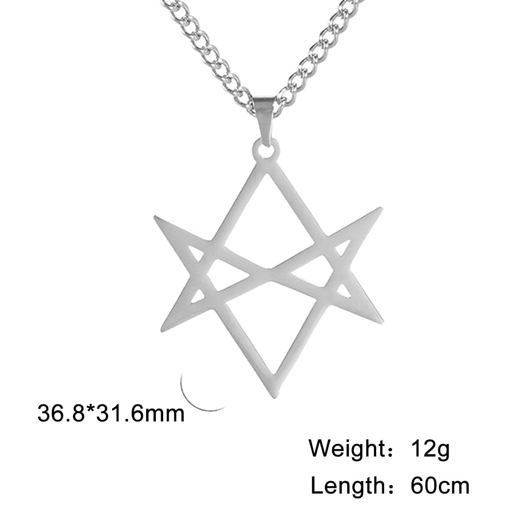 Unicursal Hexagram Religious Symbol Geometry Amulet Pendant