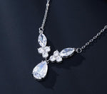 Water Drop Zirconia Crystal Pendant Necklaces