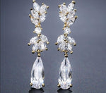 Water Drop Crystal Pendant Drop Earrings