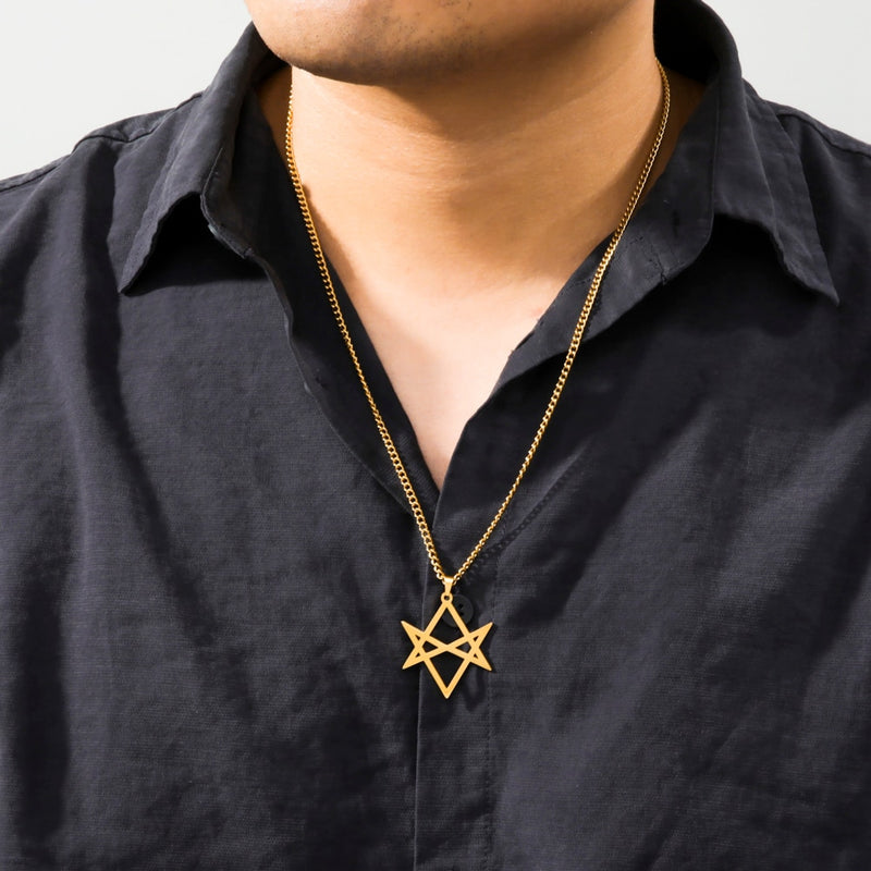 Unicursal Hexagram Religious Symbol Geometry Amulet Pendant