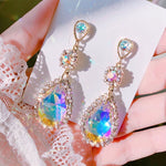 Waterdrop Crystal Temperament Dangle Earrings