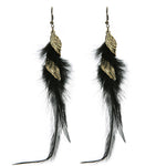 Fringed water drops earrings