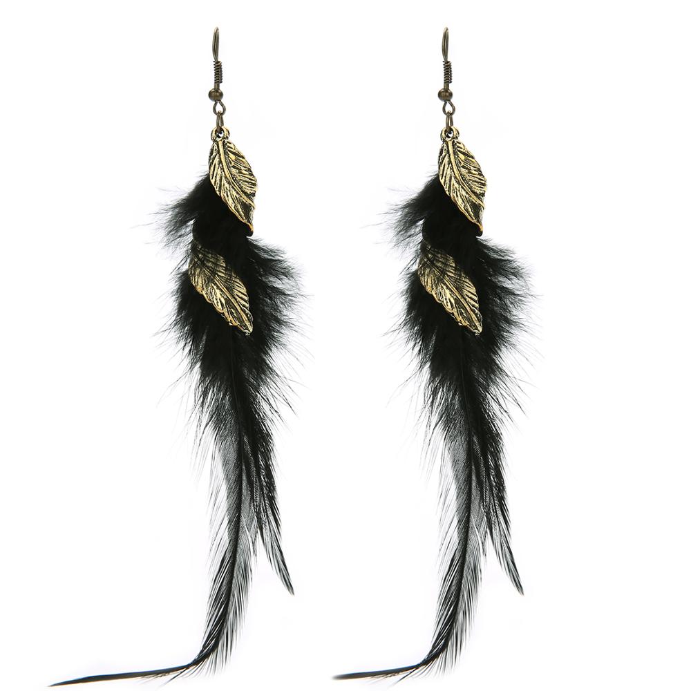 Fringed water drops earrings