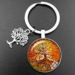 Crystal Glass Tree of Life Keychain
