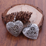 Hollow Carved Flowers Geometric Drop Earrings