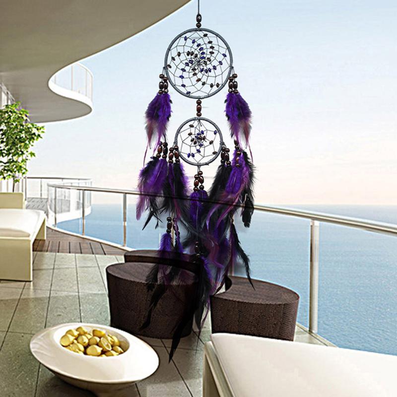 Purple Feather Dreamcatcher Feathers Wall Hanging Home Decor