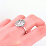 Opal  life tree circle ring
