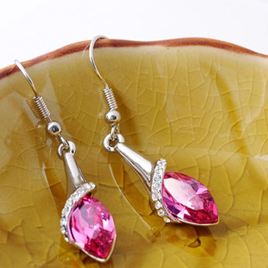 Ethnic Rhinestone Crystal Drop Earrings