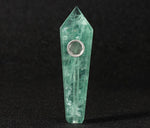 Natural Quartz Crystal Healing Obsidian Smoking Point Pipe