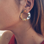 Long Crystal Tassel Gold Color Dangle Earrings