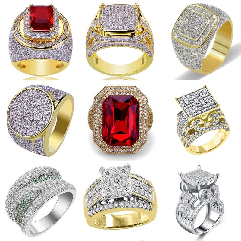 Bling Rings for Men Women