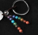 7 Chakras Natural Healing Crystal Keychain