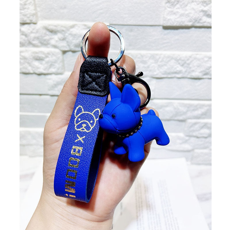 Cartoon Method Fighting Dog Keychains