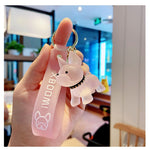 Cartoon Method Fighting Dog Keychains