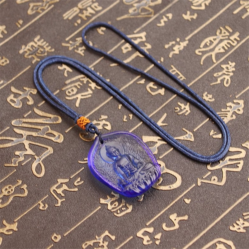 Crystal Carved Buddha Lucky Amulet Pendant