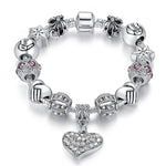 Luxury Brand Women Bracelet Silver Color Crystal Charm Bracelet for Women