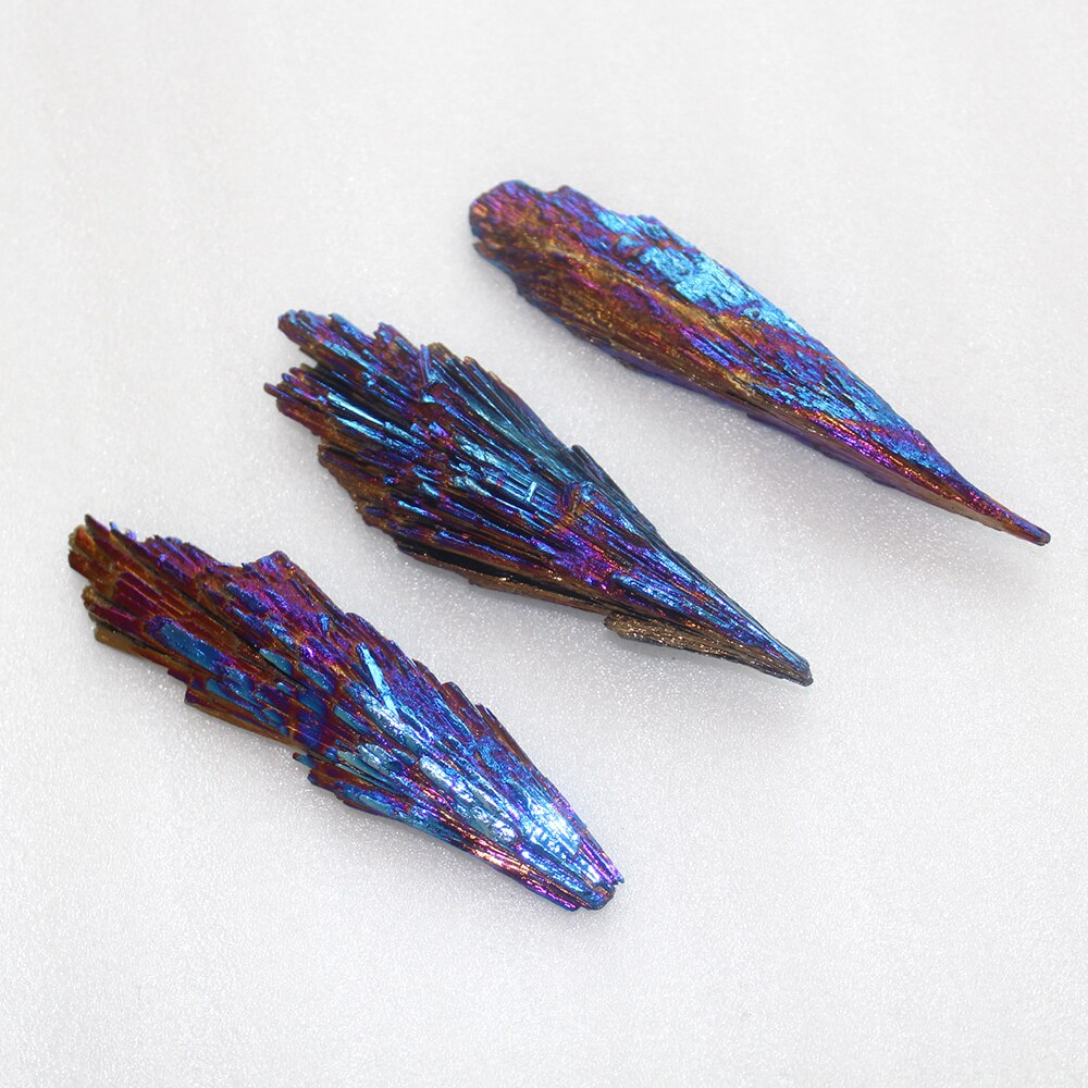 Natural Quartz Crystal Jet stone Rainbow Titanium Cluster  Mineral Specimen Healing