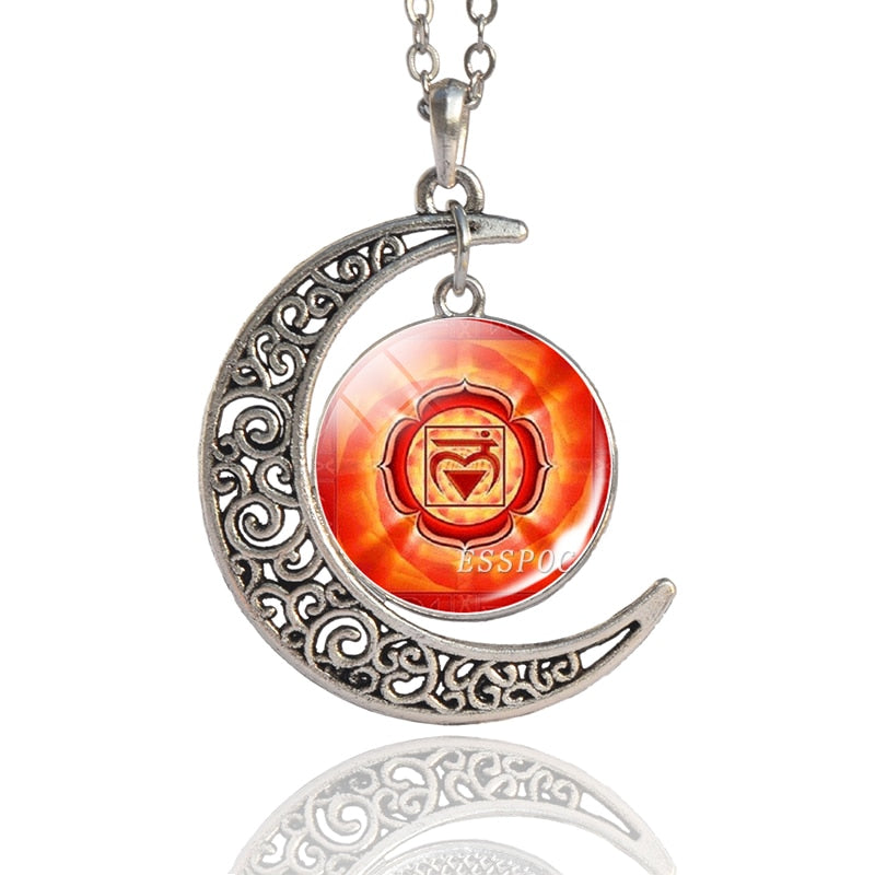 7 Chakra Pendant Yoga Meditation Necklace