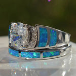 Oval CZ Ring Sets for Women
