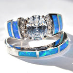 Oval CZ Ring Sets for Women