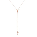 Christian Cross Bohemia Religious Rosary Pendant Women  Necklace