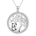 Crystal Rose Gold Plated Panda Clavicle Pendant