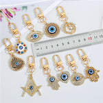 1Pcs Evil Eye Hamsa Hand  Key Ring