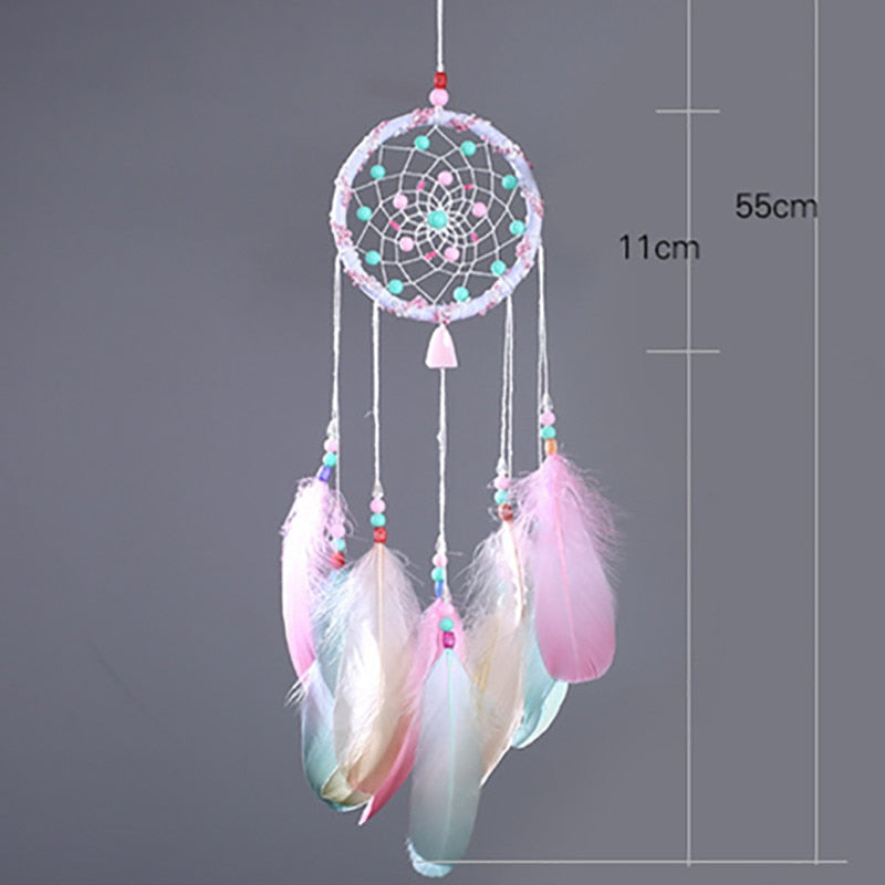 Life Tree feather dream catcher home decoration circular feathers wall hanging dreamcatchers decor for home