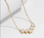 Water Drop Zirconia Crystal Pendant Necklaces