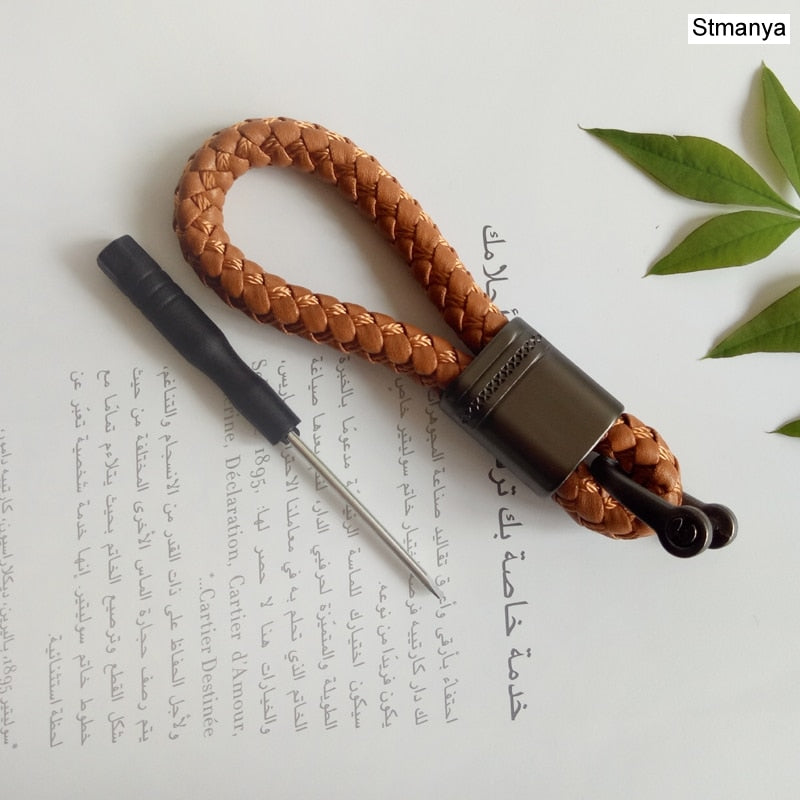 hand-woven leather Car Key Ring