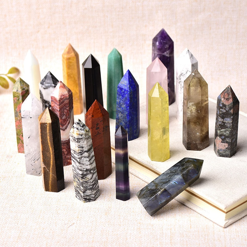 Natural Stones Crystal Point Wand Amethyst Energy Stone