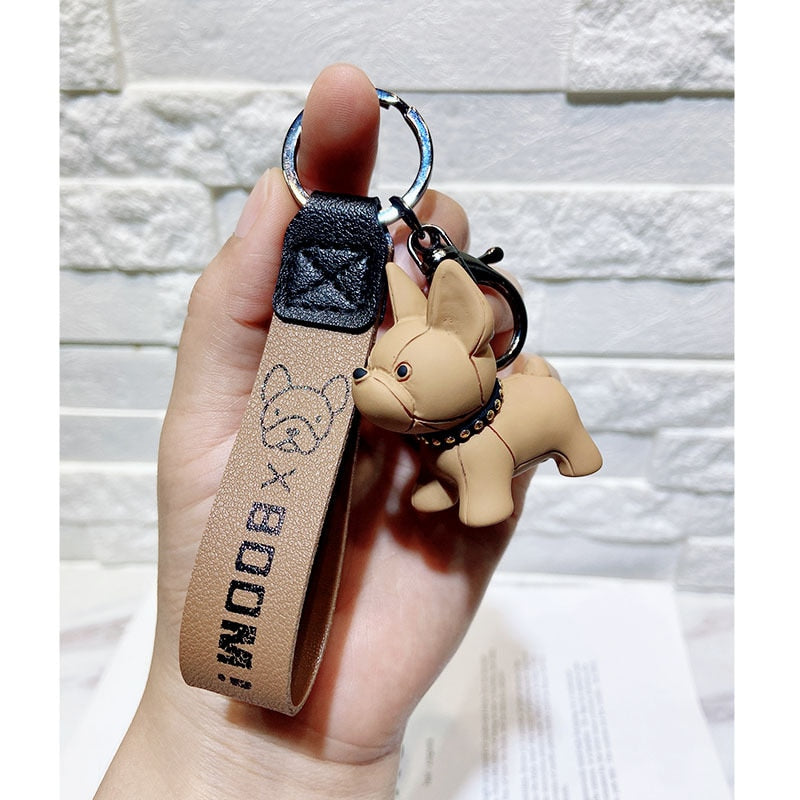 Cartoon Method Fighting Dog Keychains