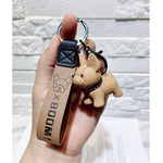 Cartoon Method Fighting Dog Keychains