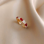Luxury opal color opening Finger ring