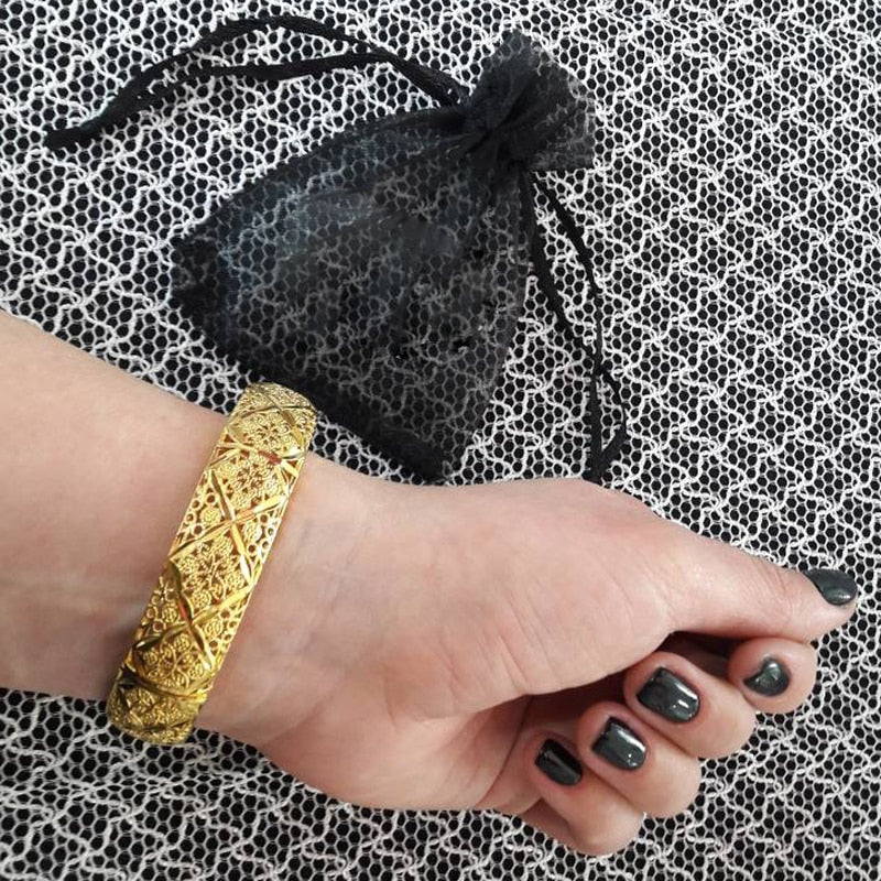 24k Gold Color Ethiopian Jewelry Bangles & Bracelet