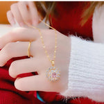 White Diamond, Gemstone  Pendants Necklace
