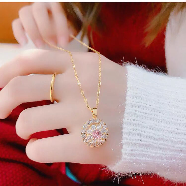 White Diamond, Gemstone  Pendants Necklace