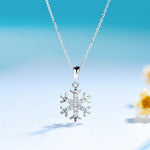 Diamond Gemstone snowflake Pendants For Women