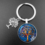 Crystal Glass Tree of Life Keychain
