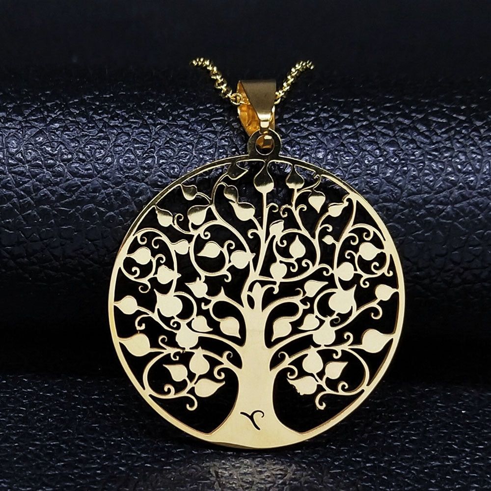 Tree of Life Stainless Steel Necklace
