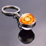 7 Chakra Yoga Meditation Glass Ball Key Chain