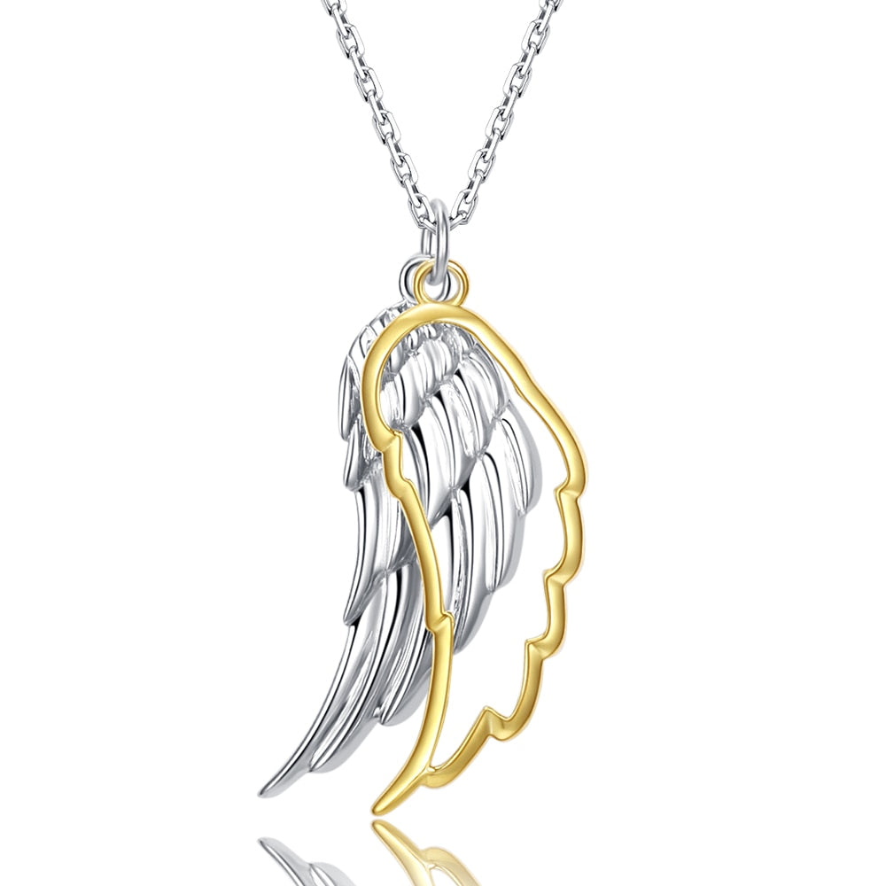 925 Sterling Silver Wing of Angel Necklace