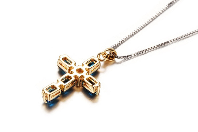 Cross Drop Statement Necklace