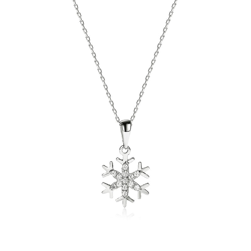 Diamond Gemstone snowflake Pendants For Women