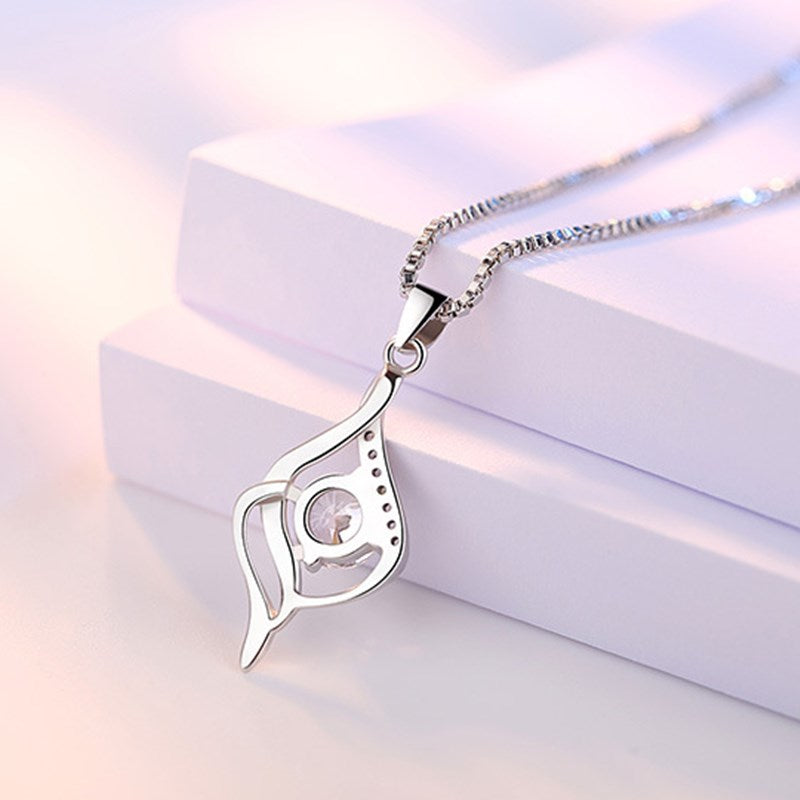 crystal zircon pendant necklace