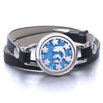 Oil Diffuser Locket Leather Bracelet
