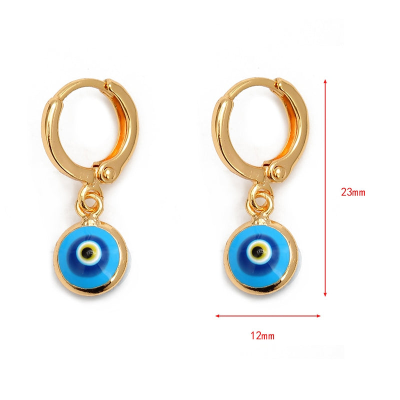 Turkish Evil Eye Drop Earrings