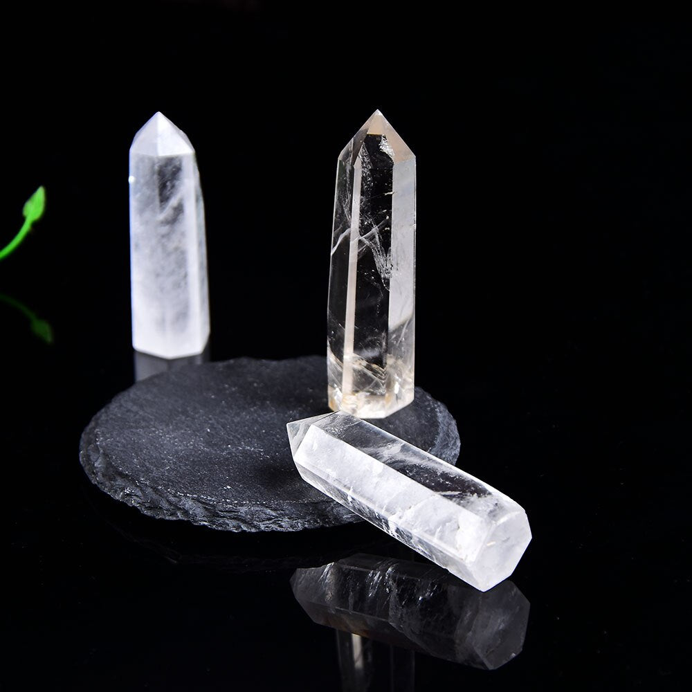 Natural Crystal Clear Quartz Transparency Quartz Point Healing Stone