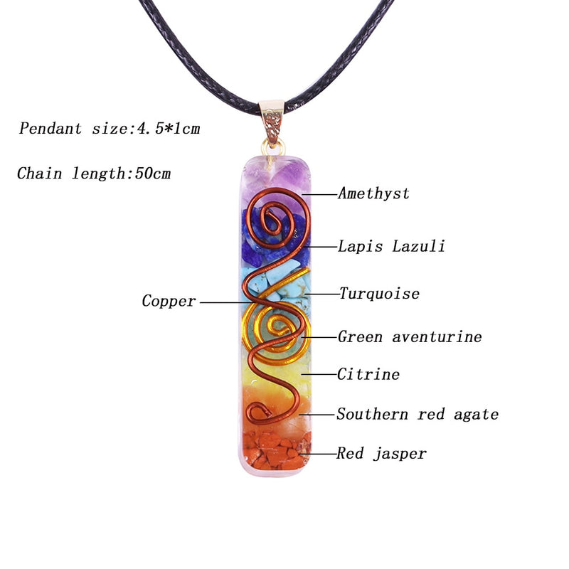 7 Chakra Energy Rainbow Crystal Pendant