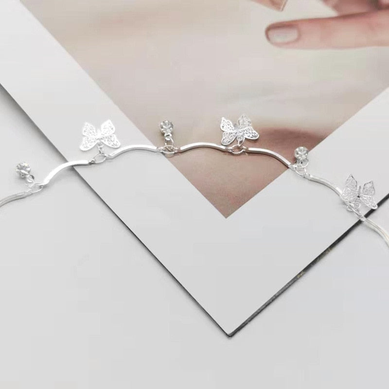 Butterfly Rhinestone Anklet